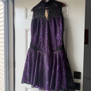 Adult XL Figure Skating Dress Rock & Roll Theme Sleeveless